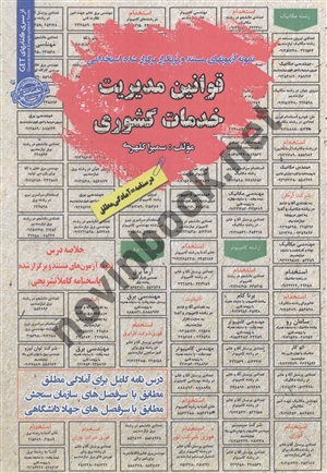 استخدامی قوانین مدیریت خدمات کشوری سمیرا کلهری انتشارات سامان سنجش